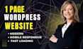 design a professional one page wordpress website with elementor
