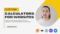 create online custom web calculator for your website