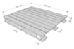 design custom size wooden pallet 3d with detailed dimensions