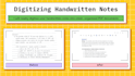 digitize and organize your handwritten notes into PDF format