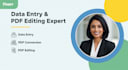 do any data entry, PDF editing