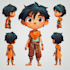 create 2d game character, sprite sheet, animation