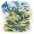 do custom watercolor wedding map