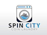 do modern high quality laundromat logo design