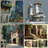 paint fantasy and sci fi concept art environments, buildings