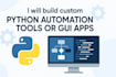 create a python gui app or automation tool