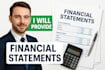prepare financial statements, profit and loss, balance sheet ,income statement