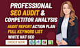 do SEO audit and competitor analysis with ahrefs semrush moz similarweb