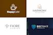 do modern minimalist luxury business logo design for your brand