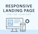 design a responsive landing page using HTML and CSS