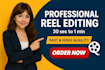 do trendy reel video editing