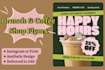 design aesthetic flyers for food events and cafes