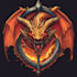 make fantasy game logo title in dark theme