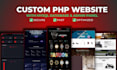 develop a secure custom website with mysql database and admin panel