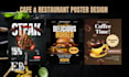 design cafe and restaurant posters, flyers, menu