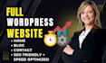 design and redesign complete wordpress website elementor SEO speed