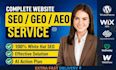 do website GEO SEO aeo, onpage technical fix semrush ahrefs site audit errors