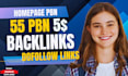 create 55 premium SEO contextual backlinks