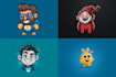 create cartoon character and mascot logo