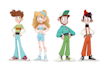 do characters in retro rubber hose cartoon style
