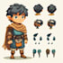 design 2d game character, environment, gui, texture,