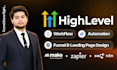 build sales funnels, websites and automations in gohighlevel or clickfunnels