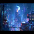 do cyberpunk futuristic city art