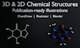 create 2d and 3d chemical structure illustrations for journals
