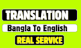 professional bangla to english translation