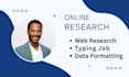 do online research, typing and web research