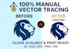 do  raster to vector, vectorize logo, redraw, clean vector