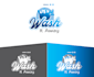 do modern professional cleaning, washing, laundromat logo