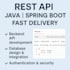 develop restful java spring boot backend apis