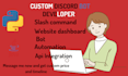 make custom discord bot, hosting ai, chatbot with custom command, bot developer