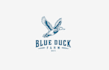 design unique blue duck farm logo