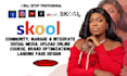 setup skool community manager, upload online course, skool automation
