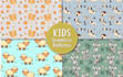 make cute kids babies seamless patterns textile prints