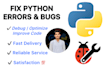 fix python bugs, debug scripts, and optimize your code