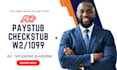 make paystub, pay stub, paycheck, within 1 hour