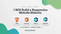 create a responsive website using HTML, CSS, javascript and nodejs