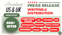 do UK press release, USA press release, submit press release