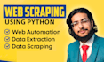 python web scraping and data scraping from any website