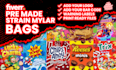 design custom strain bag , mylar premade packaging design