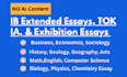 professionaly assist with extended essays toks and exhibitions for ib and ia