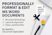 create clean and formatted documents from messy or raw files