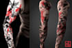 do premium trash polka design , sleeve tattoo