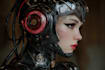 illustrate you as a cyberpunk style character