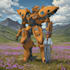 do custom digital 2d anime mecha art illustration