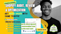 do shopify cro audit, shopify SEO for shopify store optimization and conversion