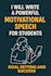 write powerful and inspiring speech on goal setting